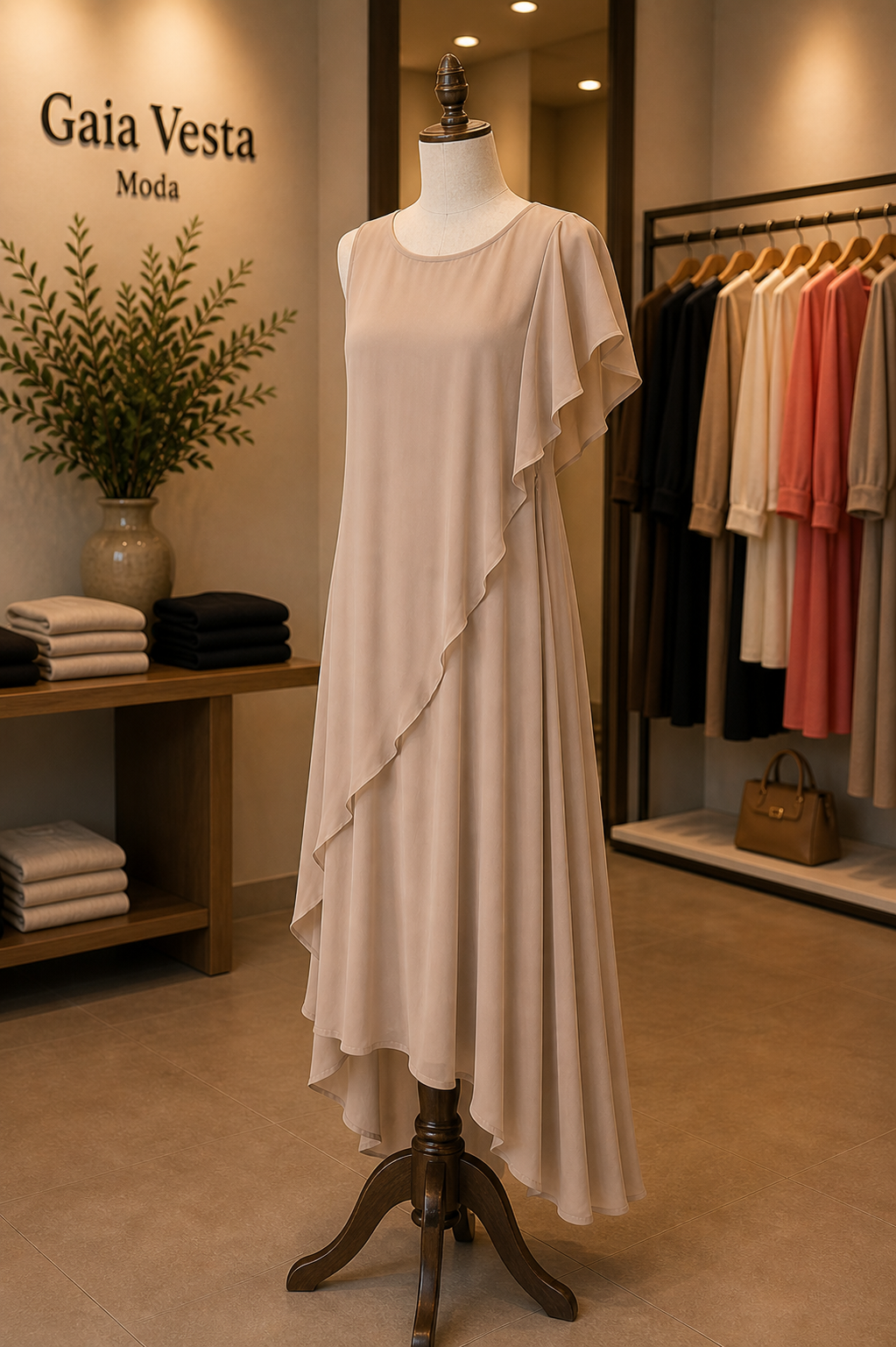 Vestido de dos piezas - cuello redondo